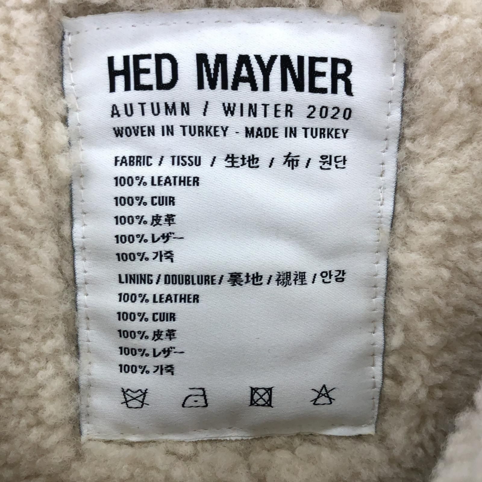 HED MAYNER/20AW/SHEARLING JACKET/レザージャケット/M/ベージュ