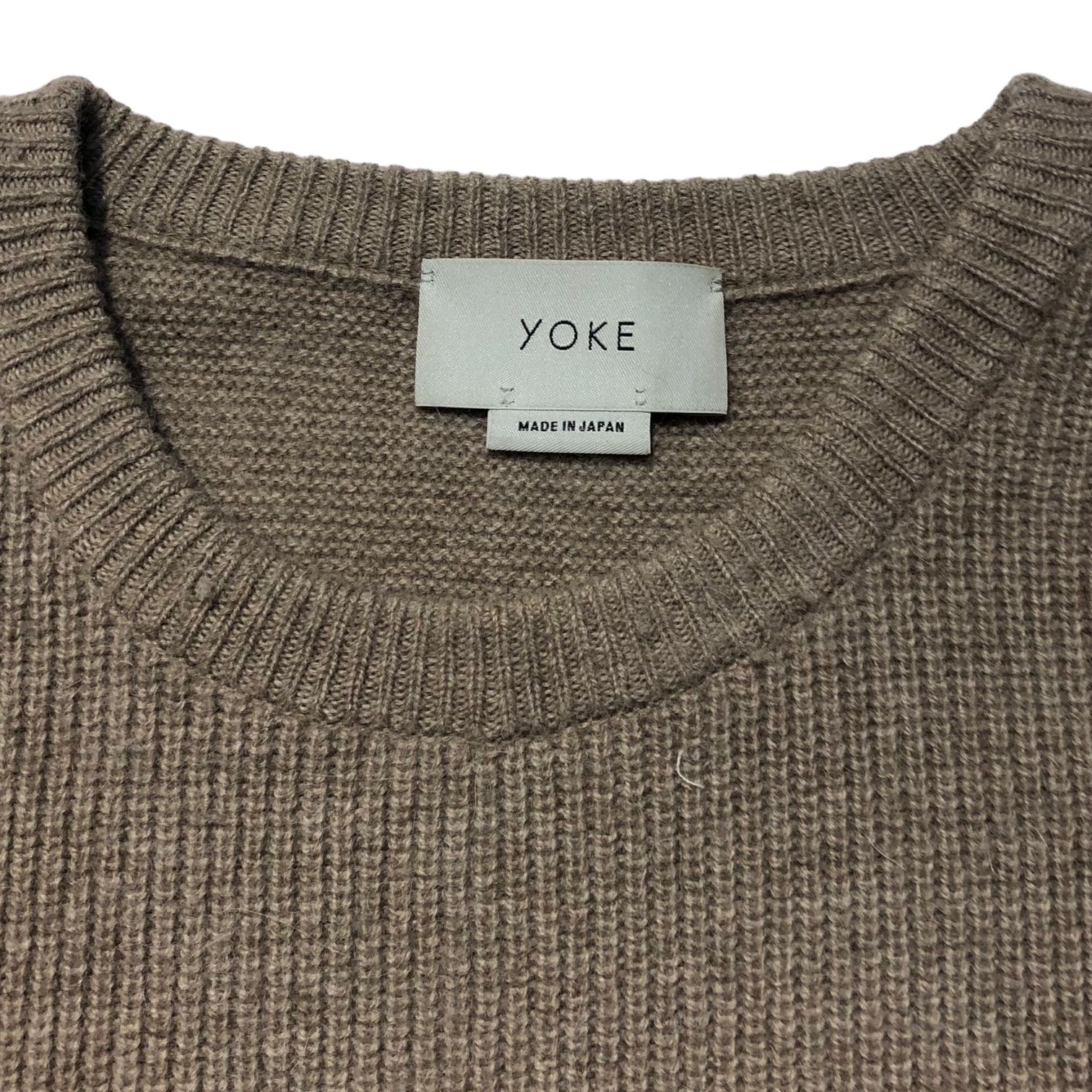 YOKE(ヨーク) 19AW 7G ALPACA WOOL CARDIGAN RIB STITCH KNIT アルパカ ウール カーディガン リブ  ステッチ ニット YK19AW0065S S アイボリー 参考定価39,600円(税込)