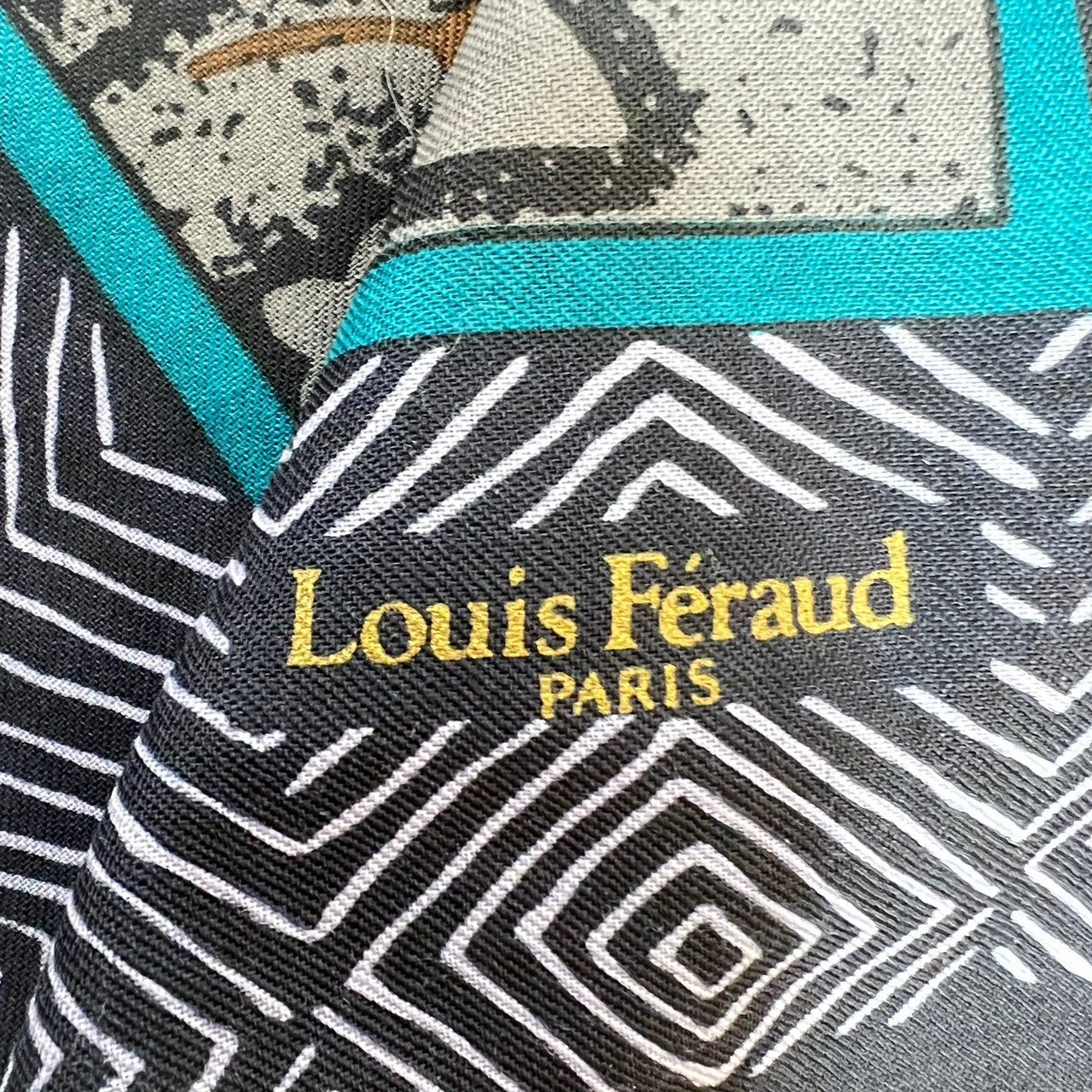 特価】美品 louis feraud PARIS 大判スカーフ ハンカチ ルイフェロー