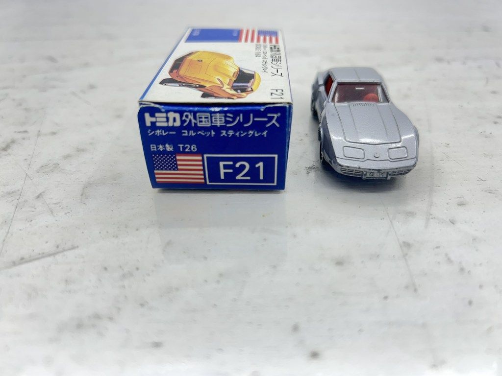 トミカ　青箱　日本製　Ｆ２１　コルベット トミカ青箱 F21 シボレーコルベットスティングレイ 日本製 小田急特注