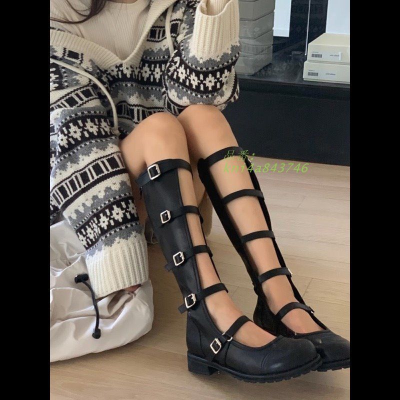 スリットロングブーツ韓国ファッションレディース7SHO-49 kni4a843746