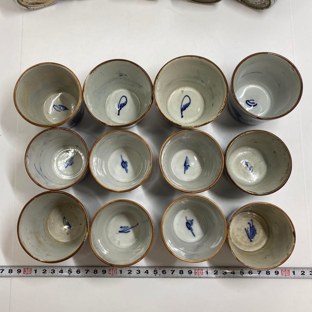 古伊万里 染付蕎麦猪口23客 東Y6-1204② - メルカリ