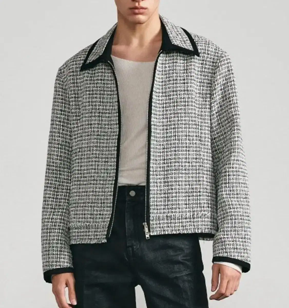 エルムード パタル ツイード トラッカー ジャケット クリーム