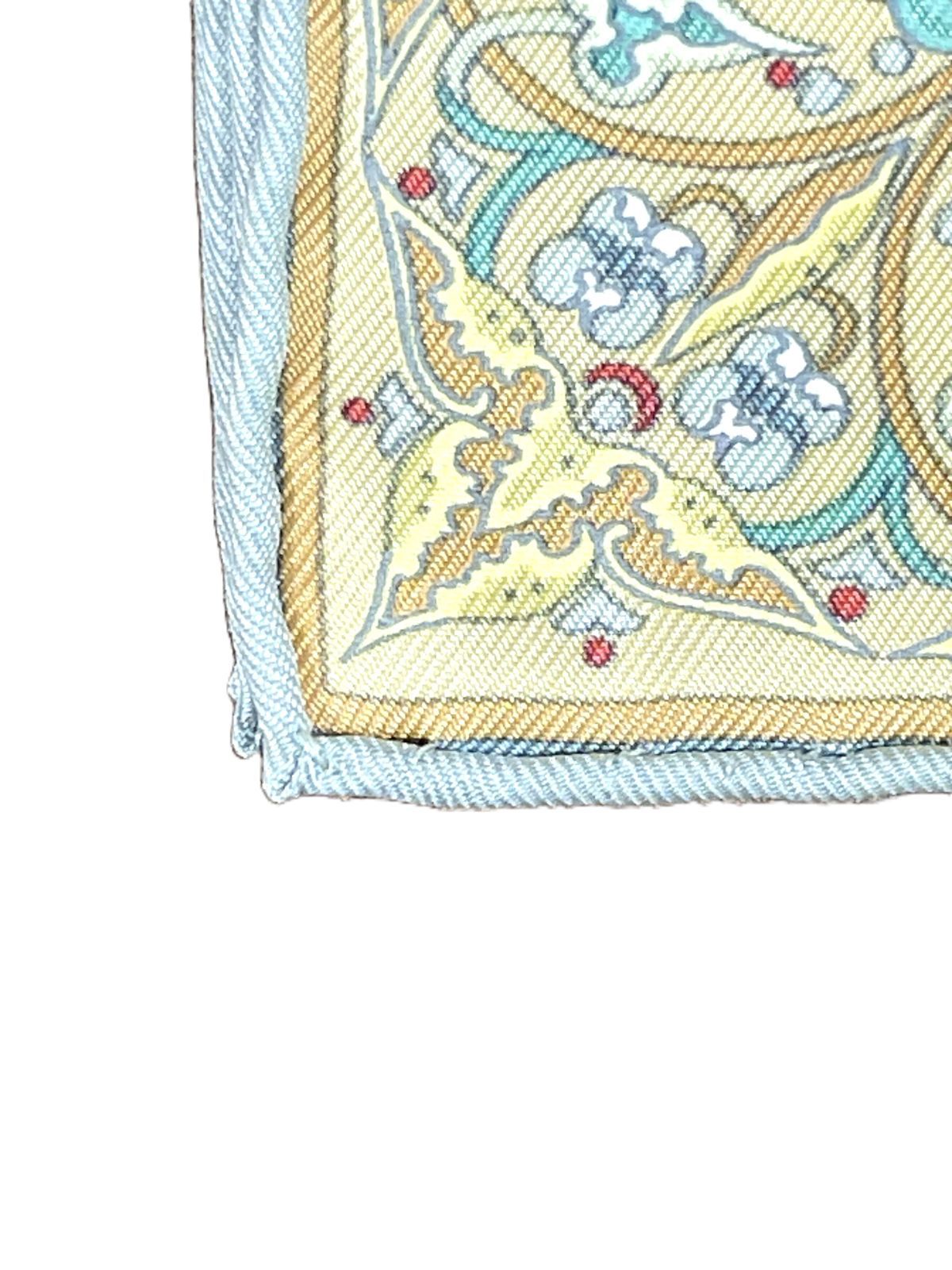 〇送料無料 HERMES エルメス ビザンチンの空 カレ40 シルク スカーフ