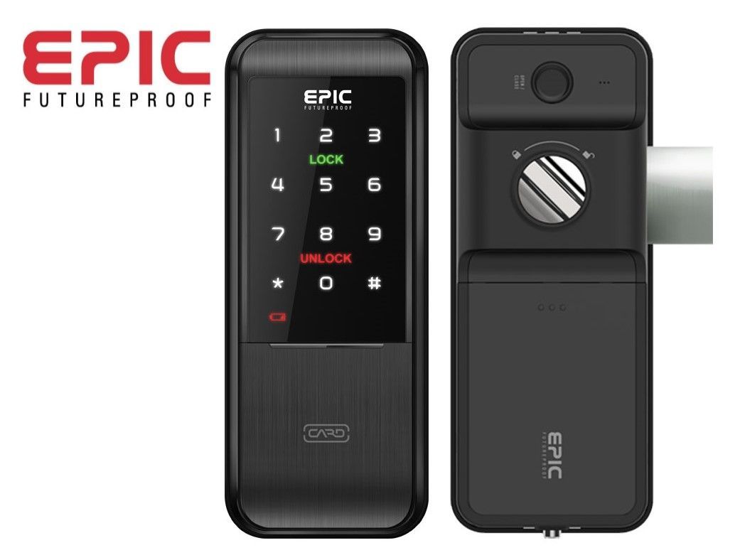電子錠 開き戸 暗証番号 ICカード 非常キー EPJP-S520D EPIC エピック 玄関 家庭 戸建 マンション 店舗 オフィス 防犯 セキュリティ 鍵 カギ スマートロック 簡単設置 フロント 出入口