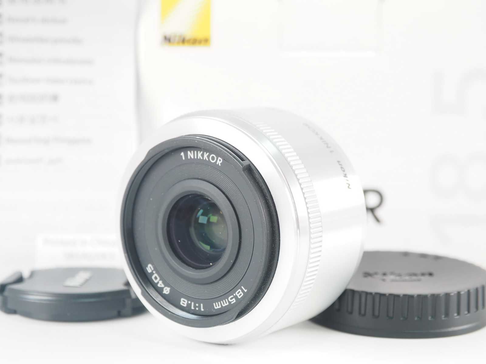 ニコン Nikon 1 NIKKOR 18.5mm F|1.8 Lens Silver 元箱 Z5497A
