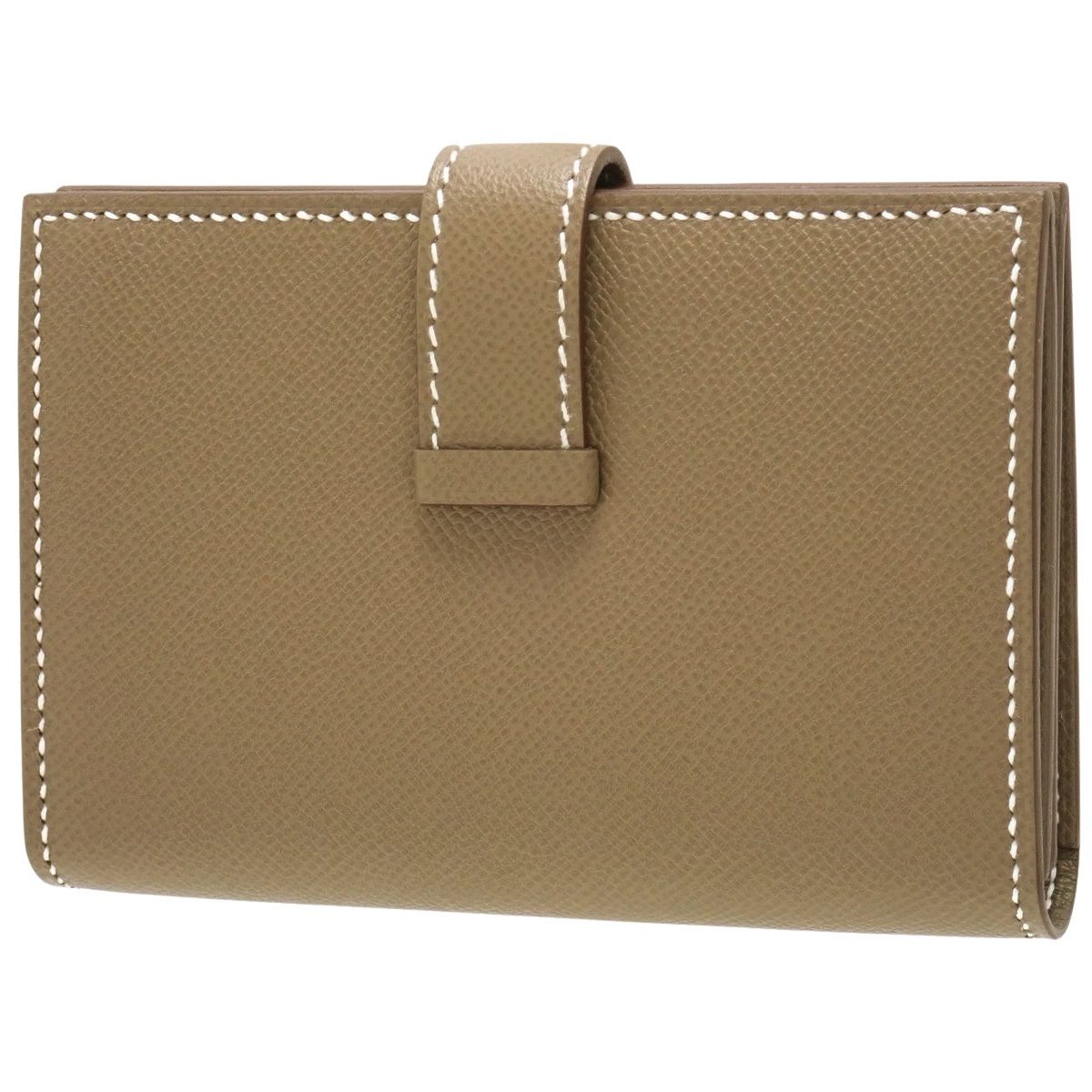 エルメス ベアンスフレ 長財布 ヴォーエプソン バイカラー グレージュ