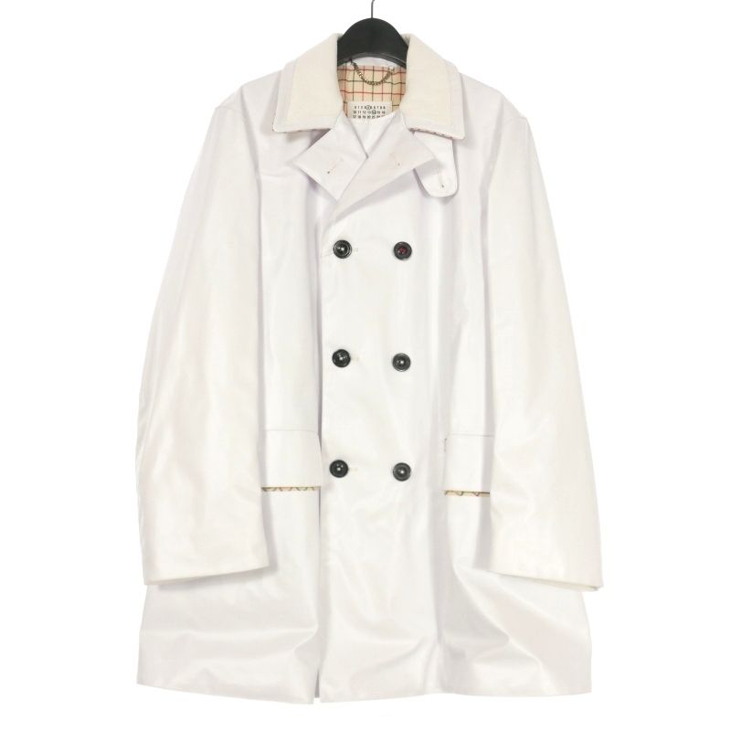 希少！メゾンマルジェラ◉ホワイト薄手トレンチコート Maison Margiela レイヤード トレンチコート | ニュートラル | FARFETCH JP