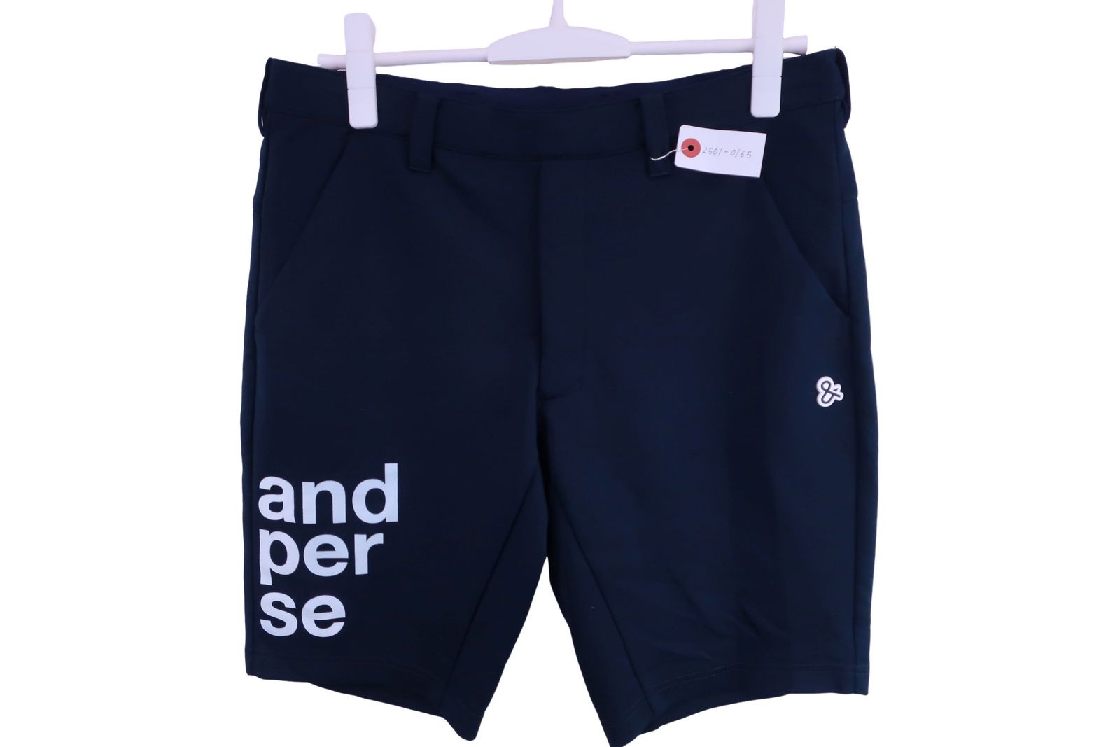 【美品】and per se(アンパスィ) ハーフパンツ ネイビー メンズ L ゴルフ用品 2501-0165 中古