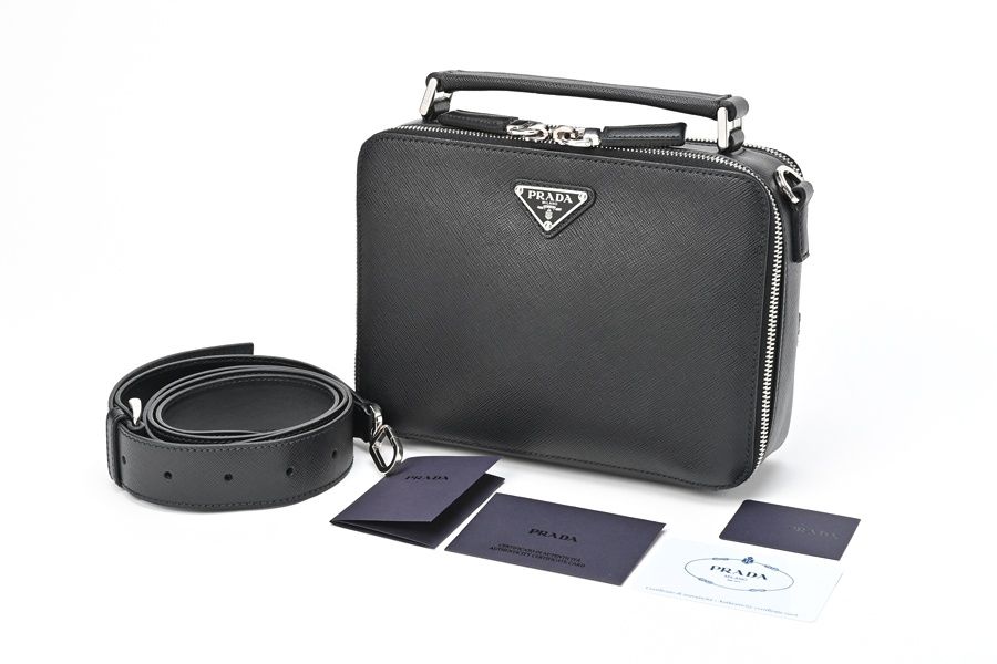 プラダ / PRADA ブリック サフィアーノレザーバッグ 2VH069 レザー ブラック 【中古】 商品番号 S-155531 - メルカリ