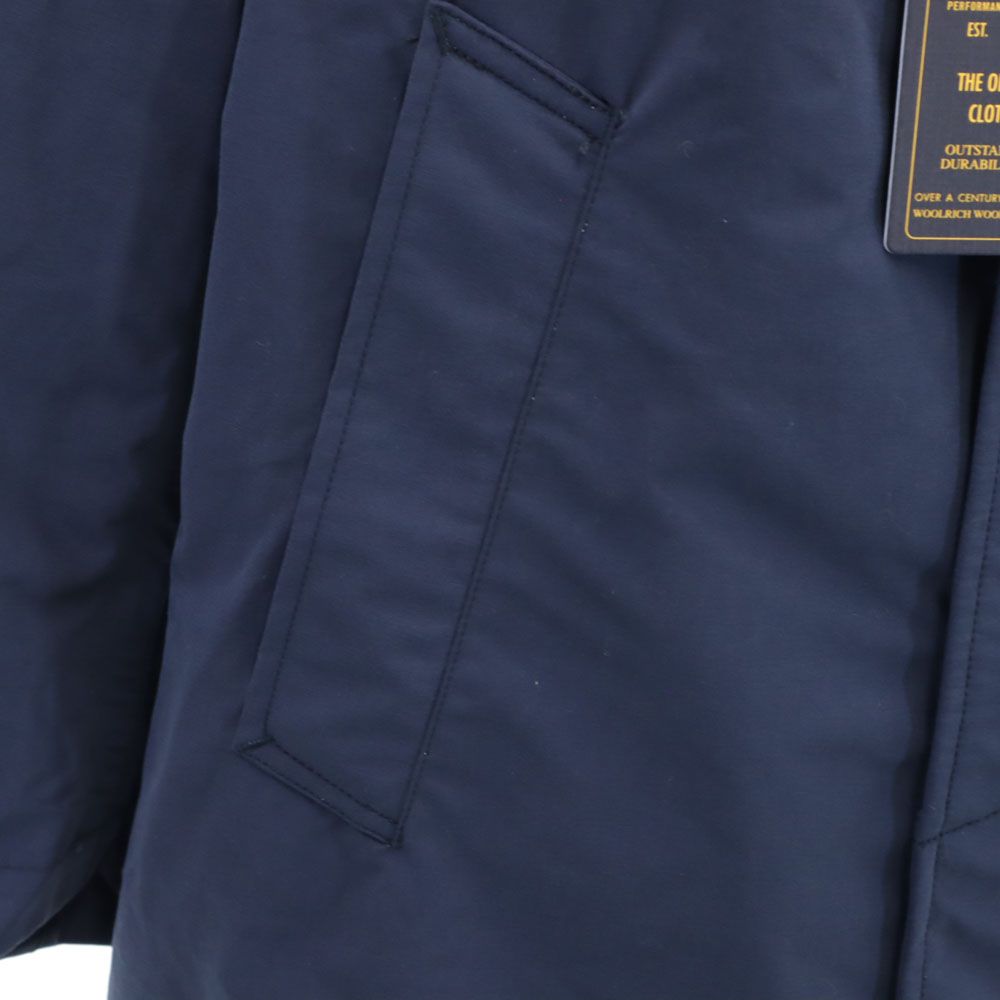 WOOLRICH /ネイビー ステンカラーコート ウールリッチ 未使用 日本製 長袖 ナイロン ステンカラーコート M