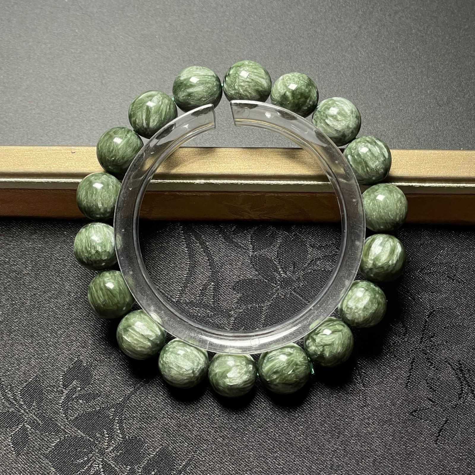 ⭐︎トロールビーズ⭐︎石付きチェーンブレスレット お花 ビーズ