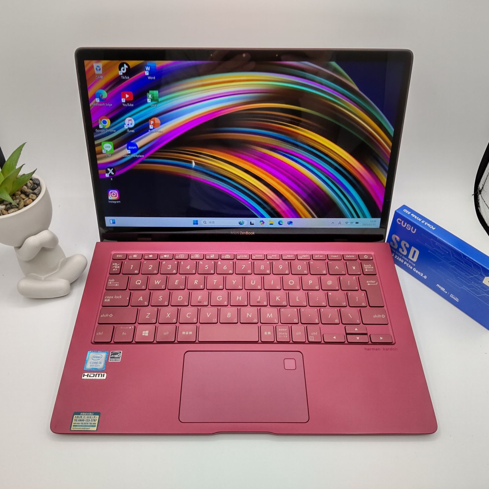 ASUS - 【レア】Zenbookバーガンディレッド☘8世代i5☘️新品NVMe512GB レア】Zenbookバーガンディレッド☘8世代i5☘️新品NVMe512GB