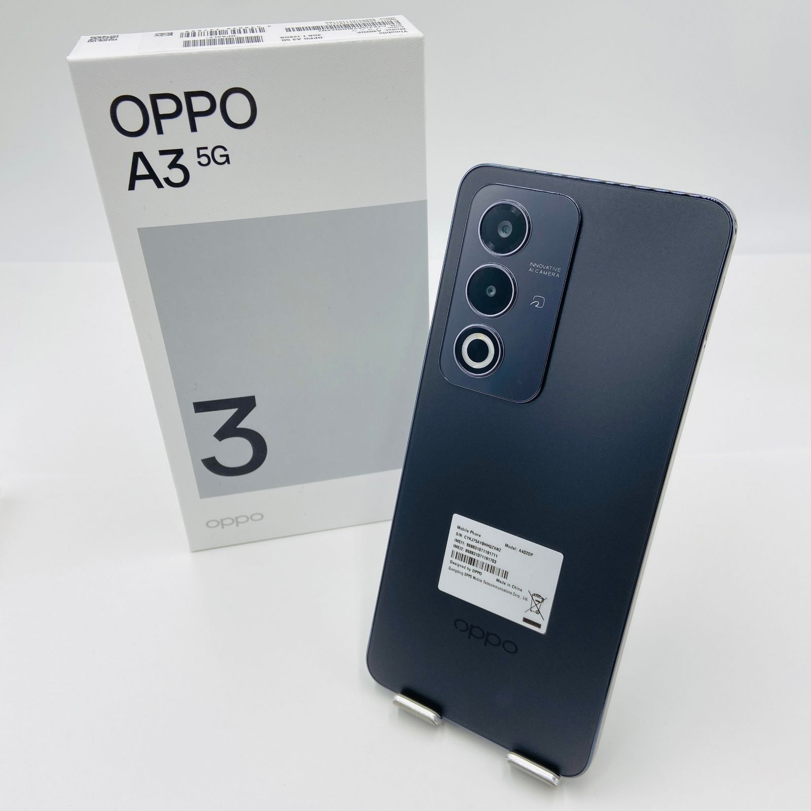美品 OPPO A3 5G 128GB A402OP ブラック SIMフリー 付属品完備