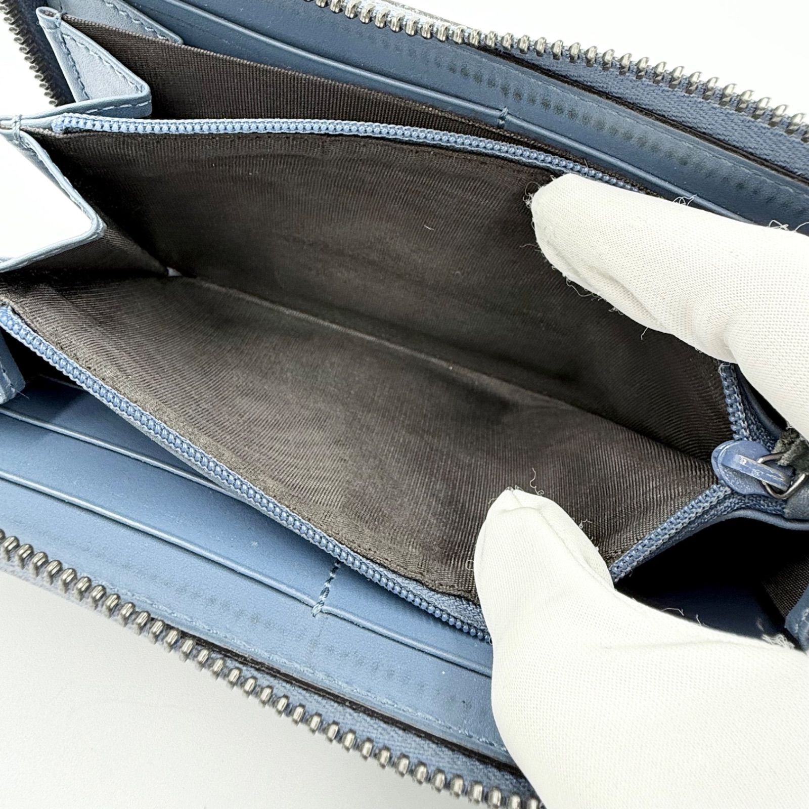 グッチ グッチシマ 長財布 ブルー 財布 GUCCI - メルカリ