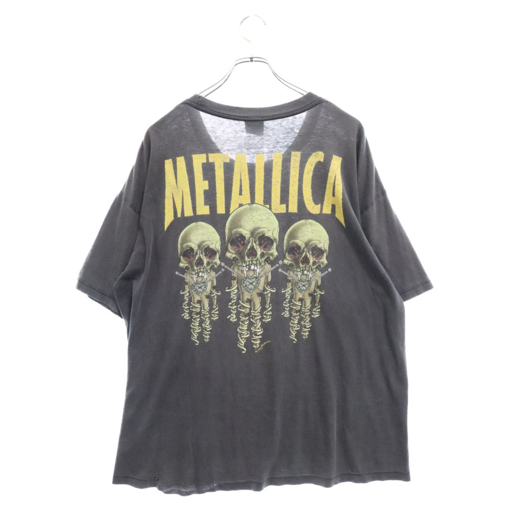 VINTAGE (ヴィンテージ) 90S METALLICA PUSHEAD FIXXXER メタリカ パスヘッド 半袖Tシャツ フロントロゴ カットソー ブラック