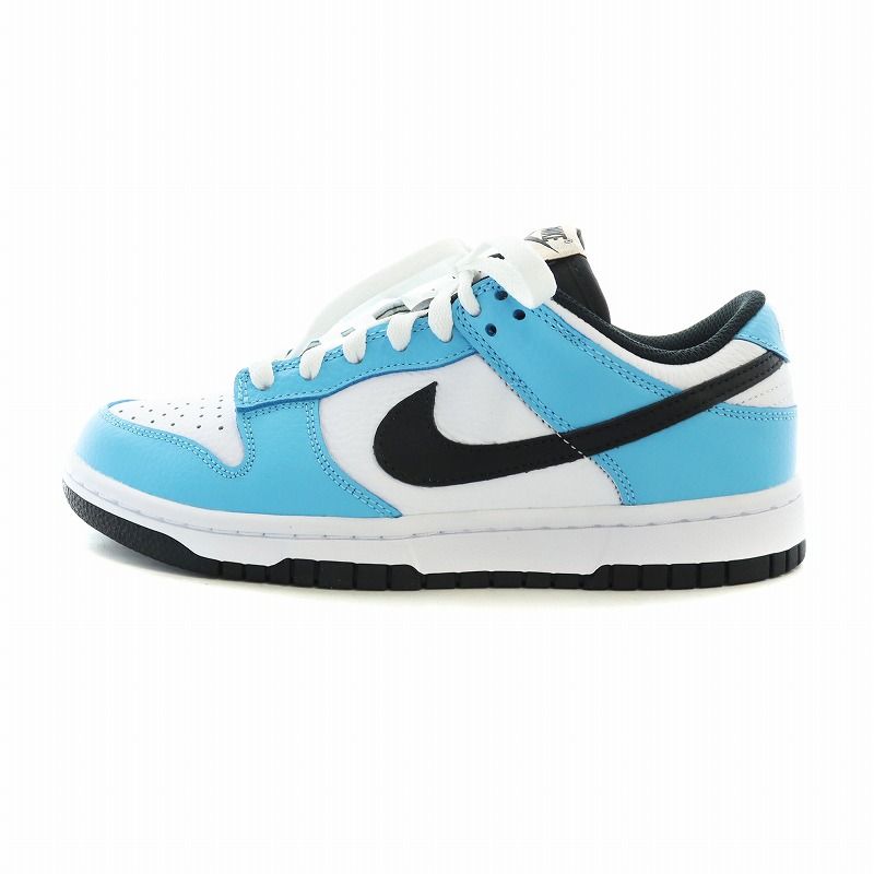 ナイキ NIKE ダンク ロー Dunk Low スニーカー シューズ 靴 レザー ロゴ US7.5 24.5cm 白 ホワイト 青 ブルー GY18 |MQ