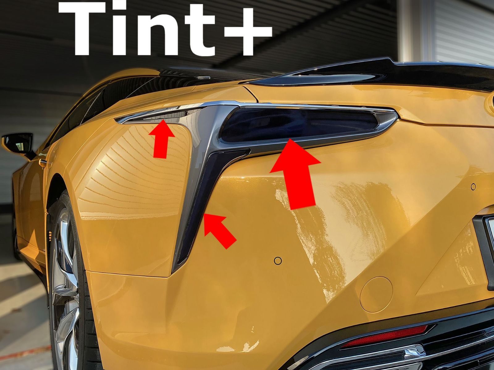 Tint+再利用できる レクサスLC テールランプ スモークフィルム LC500