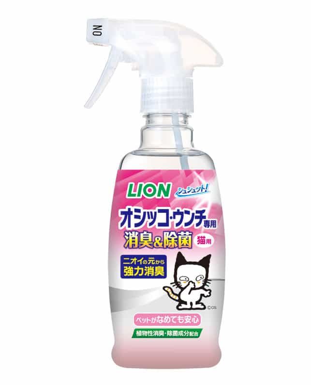 【同梱不可】【12個セット】 ライオンペット シュシュット！オシッコ・ウンチ専用消臭剤猫用300ml