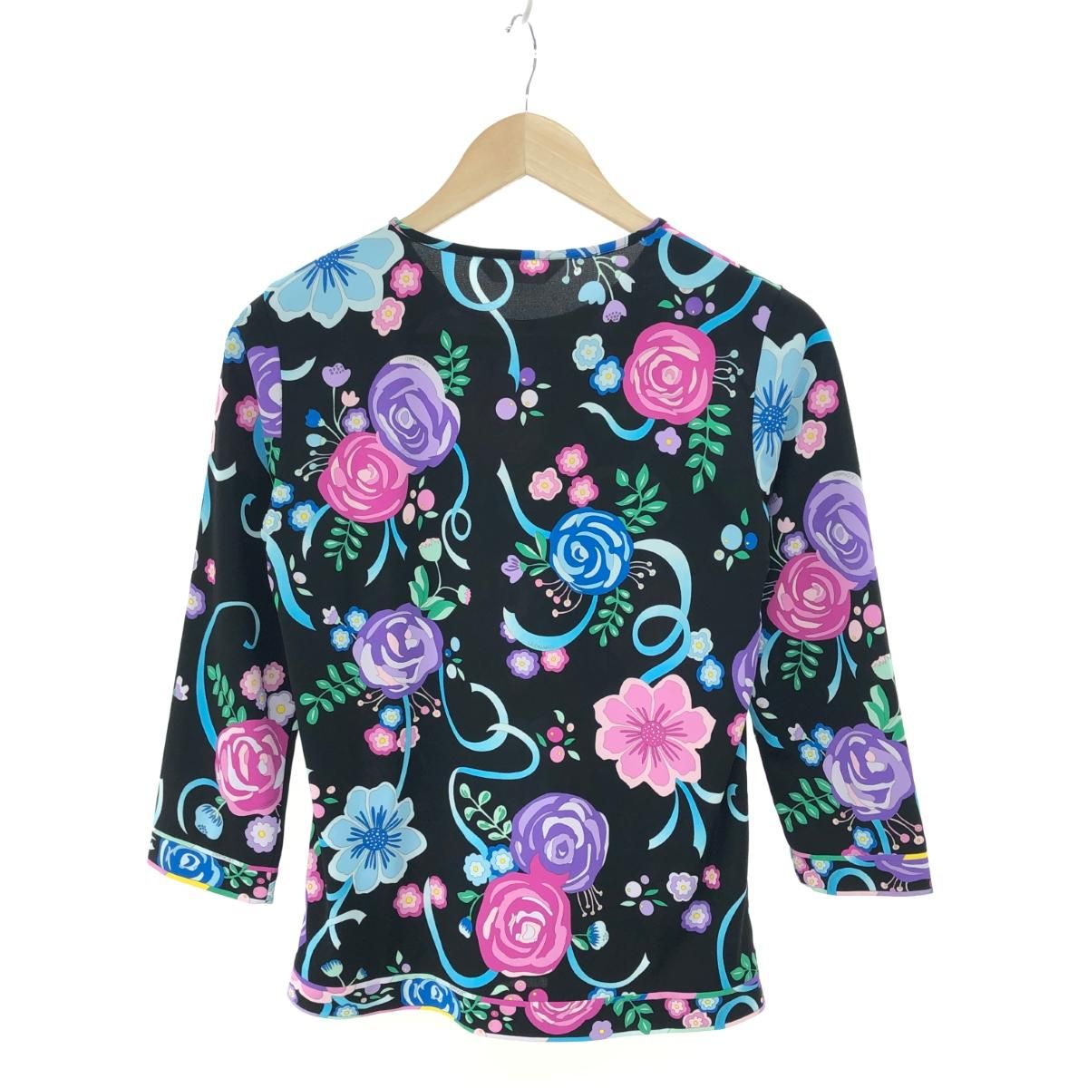 LEONARD SPORT チュニック 花柄 ネイビー サイズ40 七分袖