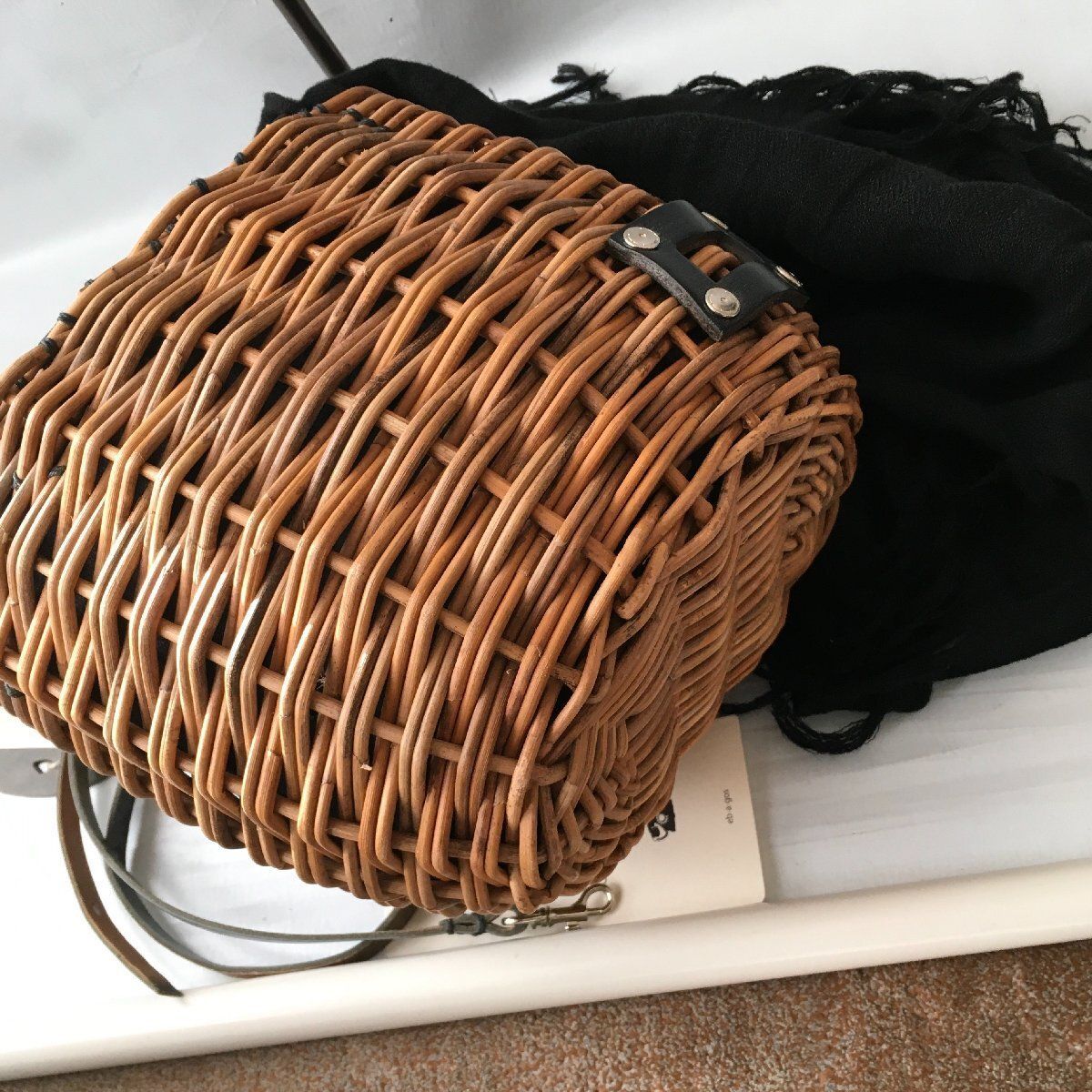 極美品 ebagos (エバゴス) 完売 ブライドルレザー 紅藤 カゴ