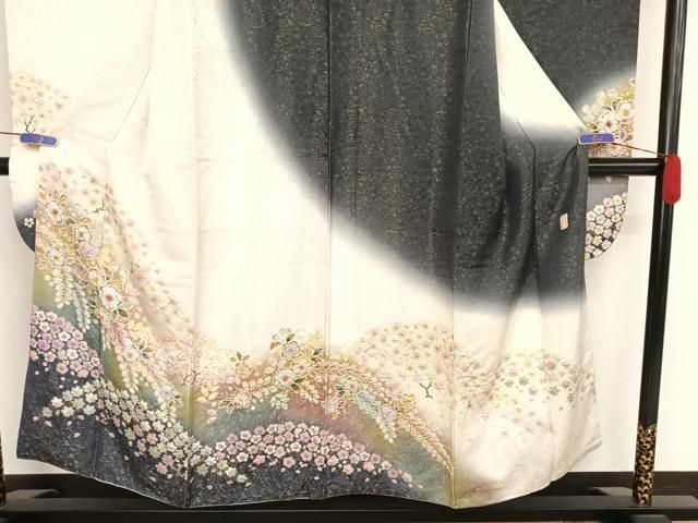 平和屋着物○越後十日町の一流染匠 桐屋・翠山工房 訪問着 辻が花 暈し