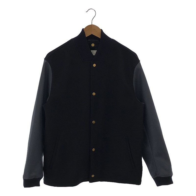 COLONY CLOTHING / コロニークロージング | VARSITY JACKET / ウール 切替 アワードジャケット ブルゾン / 総裏地 | 46 | ネイビー | メンズ