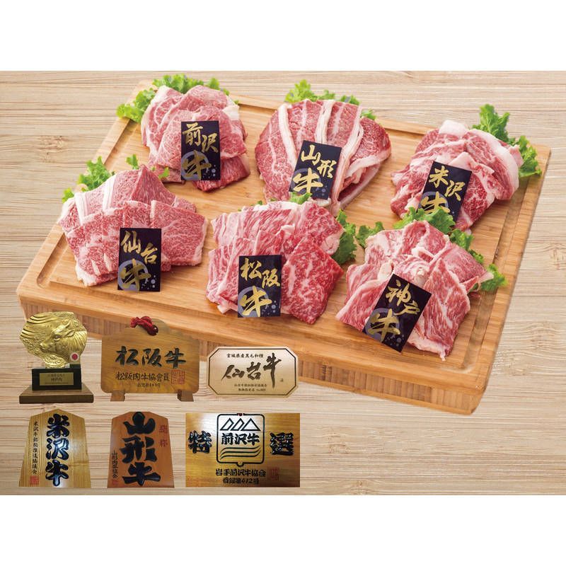に最適 パネルスタイル目録ギフト 6大銘柄牛焼肉セット1200g 3225-300