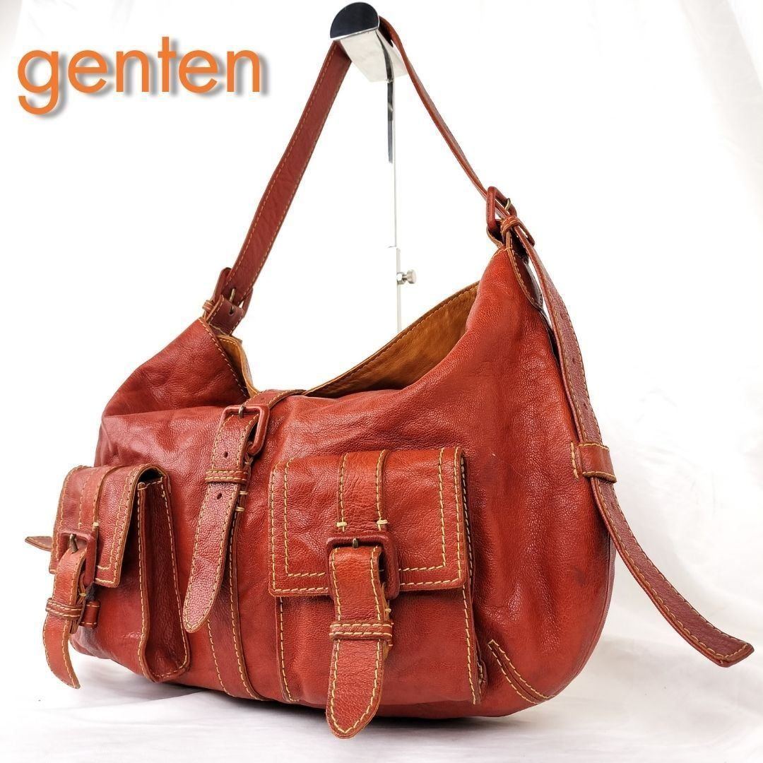 軽やかで頼れる相棒✨】 genten ゲンテン ショルダーバッグ ゴートヌメ 