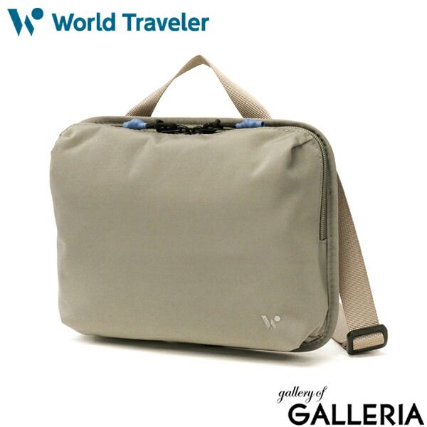 セール ワールドトラベラー ショルダーバッグ World Traveler マリアン バッグ 斜めがけ 小さめ ミニ A5 軽量 旅行 横型 メンズ レディース 17231 グレージュ(05)