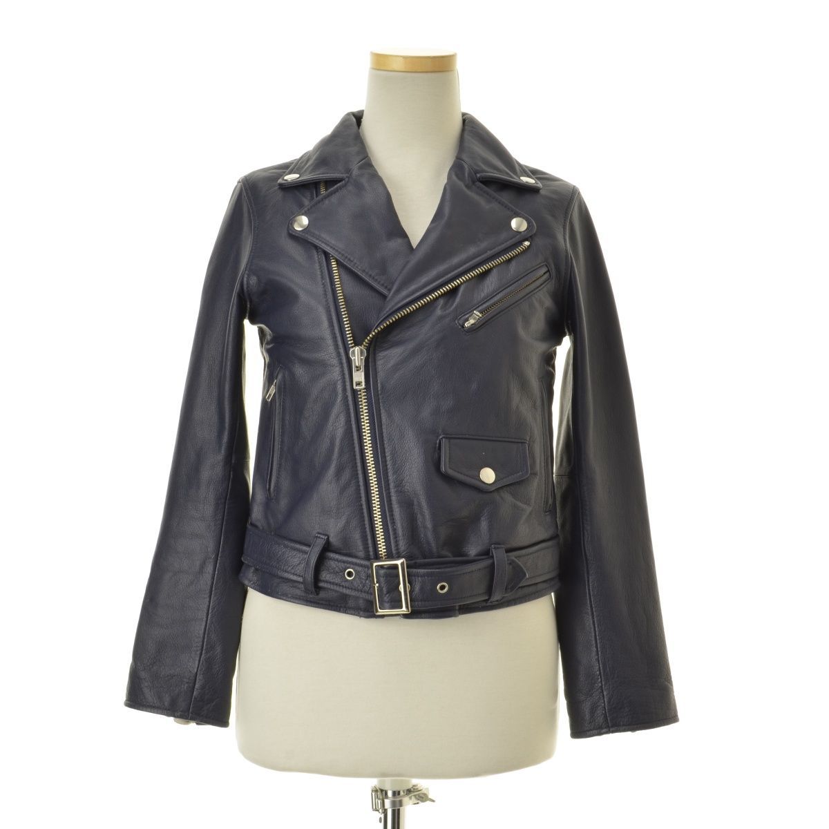 【URBANRESEARCHLirica】カーフスキンダブルライダースジャケット URBANRESEARCHLirica】カーフスキンダブルライダースジャケット