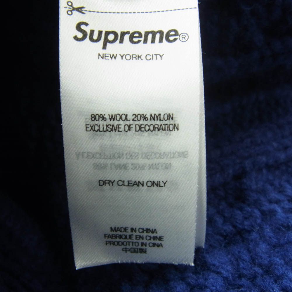 Supreme シュプリーム 23AW Applique Cable Knit Sweater ビッグロゴ