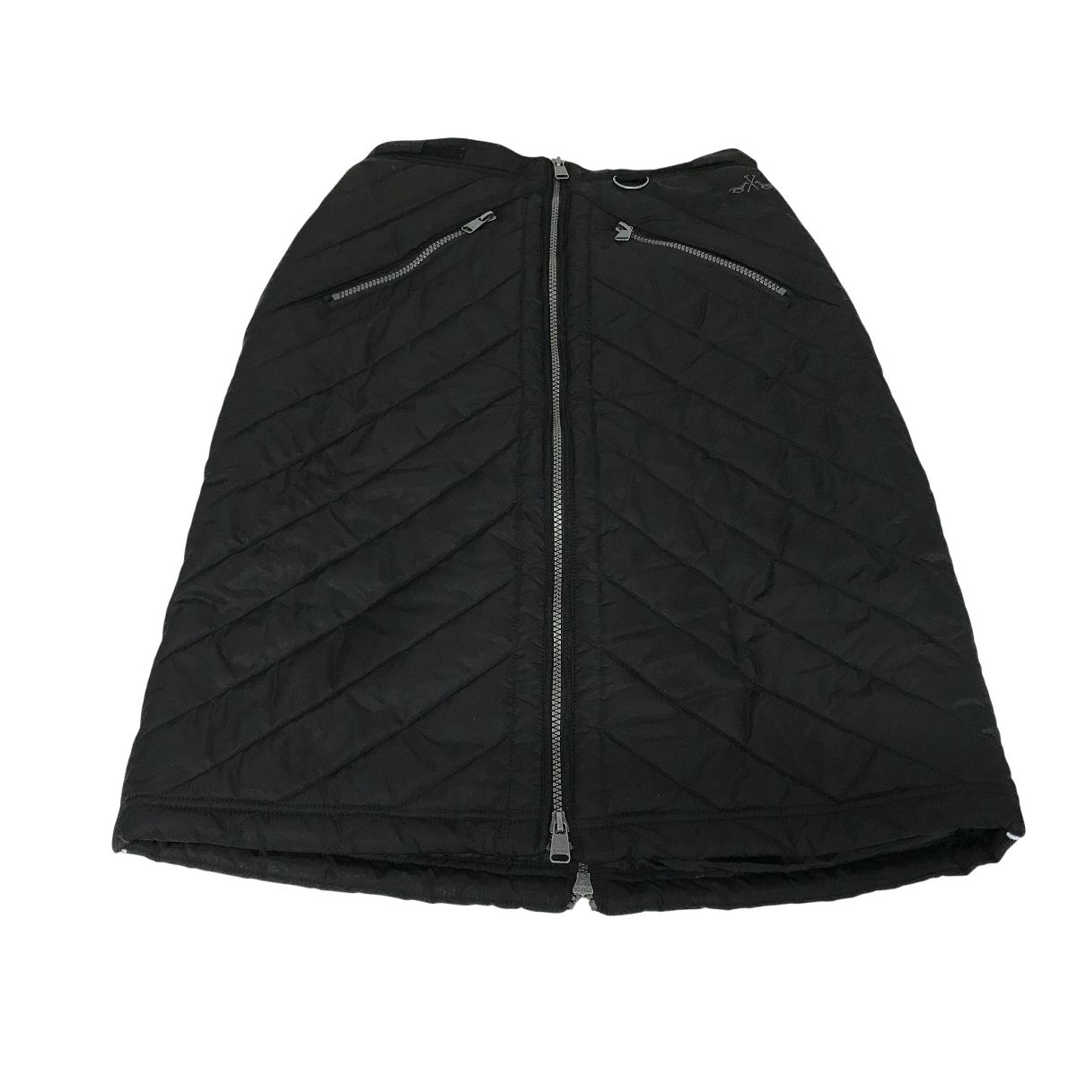 HV POLO キルティング オーバー スカート 黒 乗馬 2XS F10482315