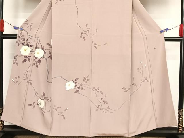 平和屋着物○加賀友禅の巨匠 初代 由水十久 訪問着 枝花文 霞色地 正絹  