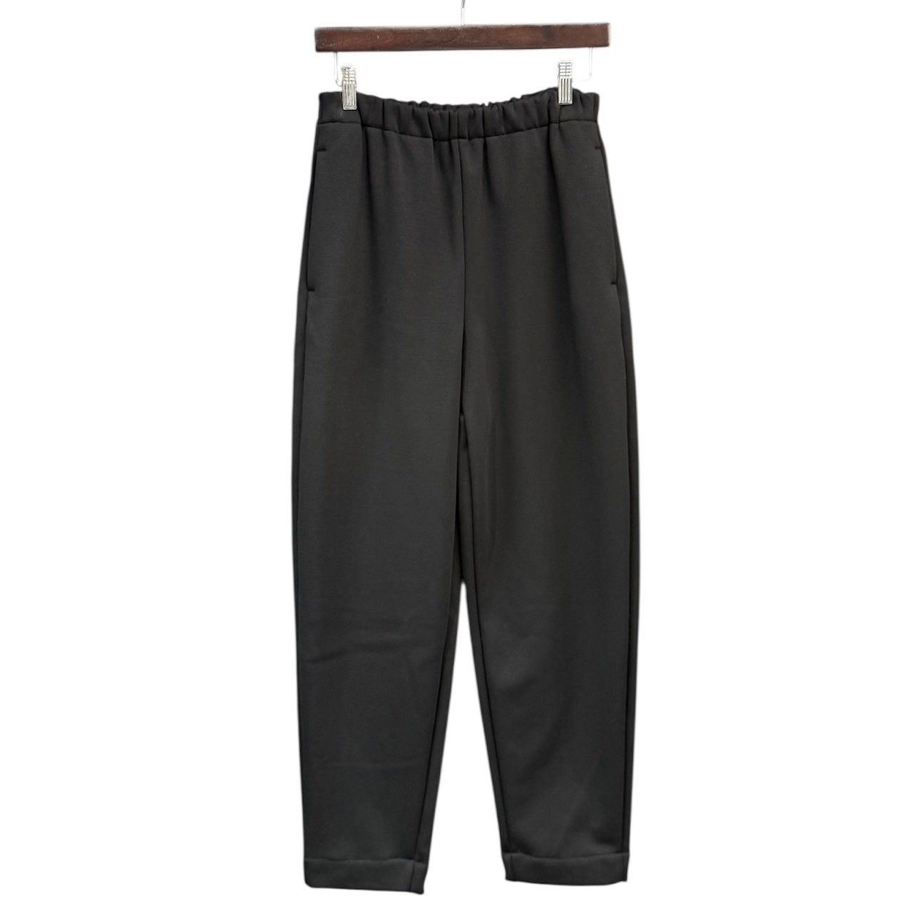 ENFOLD エンフォルド 22AW EGG PANTS テーパードスウェットパンツ 300FA281-2810 38 ブラック 14809
