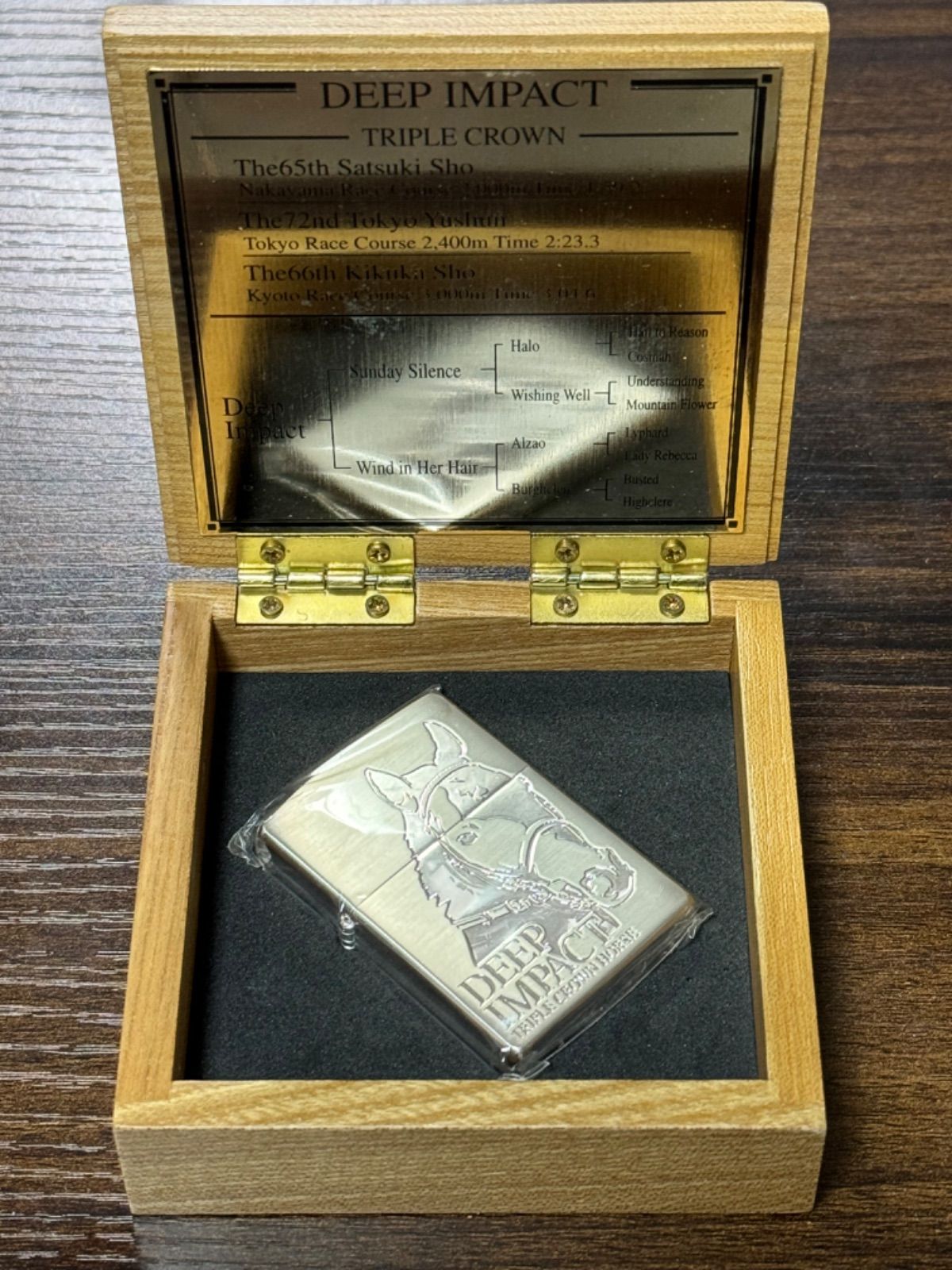 zippo TRIPLE CROWN HORSE ディープインパクト 2005年製 競馬 両面