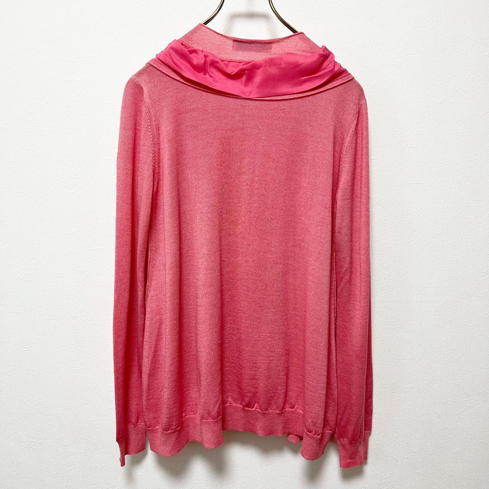 PRADA プラダ カーディガン ニット シルク ピンク 44 Lサイズ相当