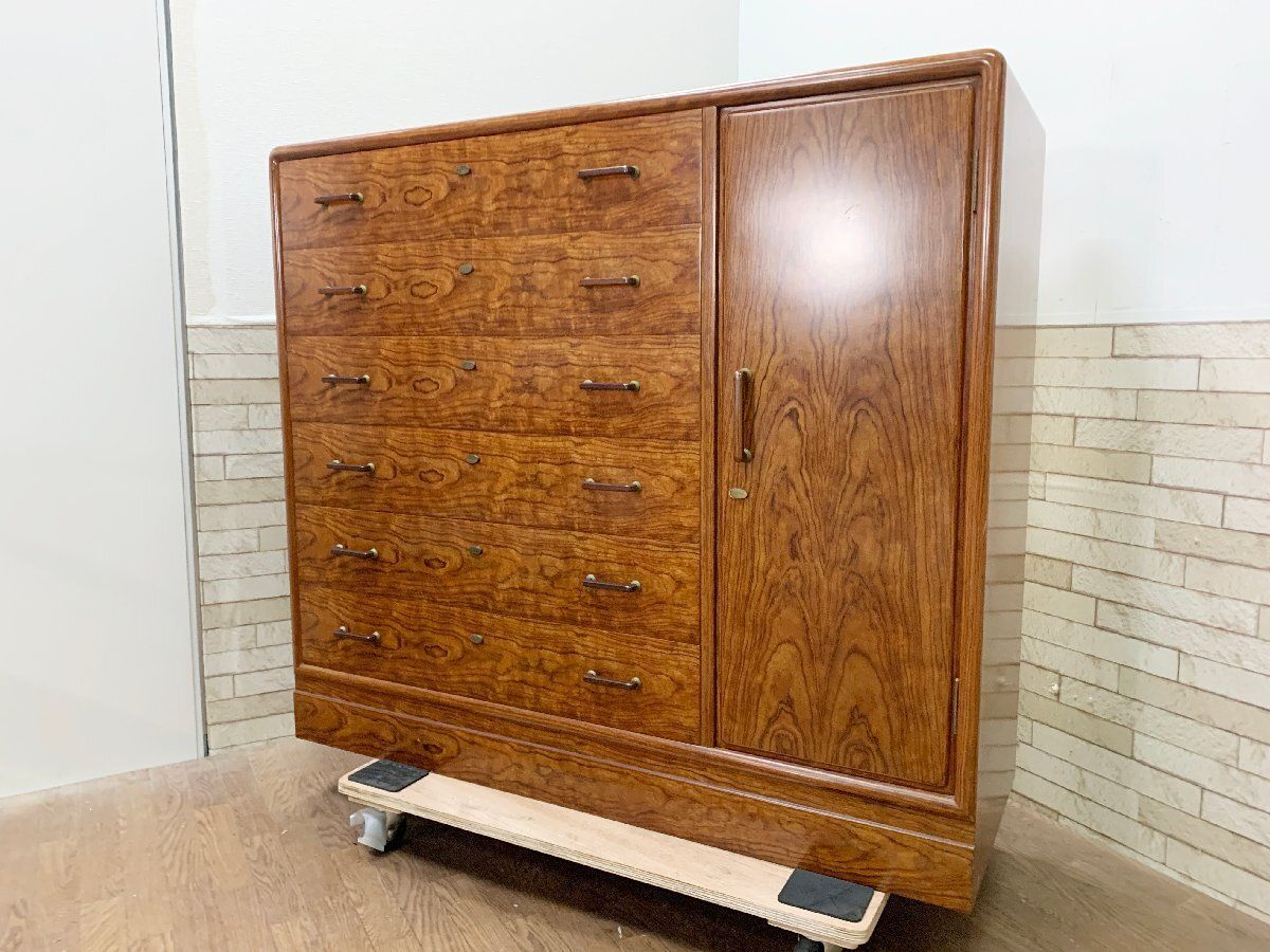 廃盤】無印良品 6段チェスト 天然木 オーク材 脚付き 北欧 収納 洋服