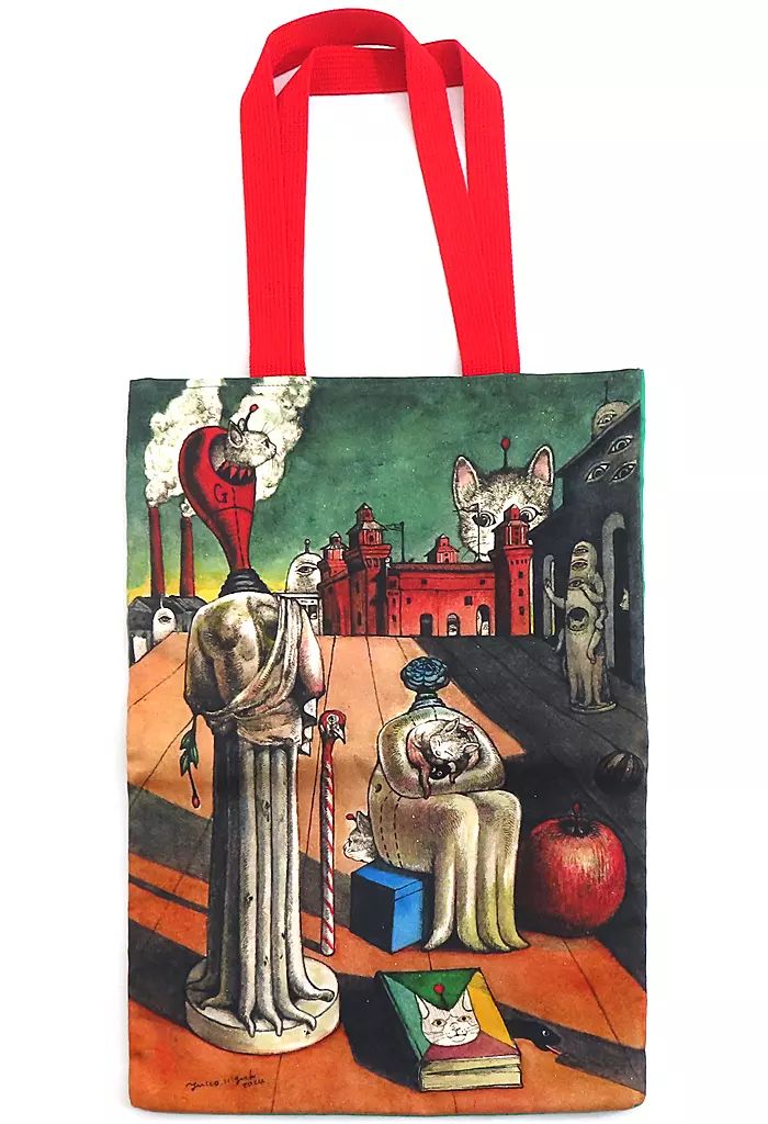 バッグ 形而上絵画に潜むギュスターヴたち トートバッグ ボリス雑貨店