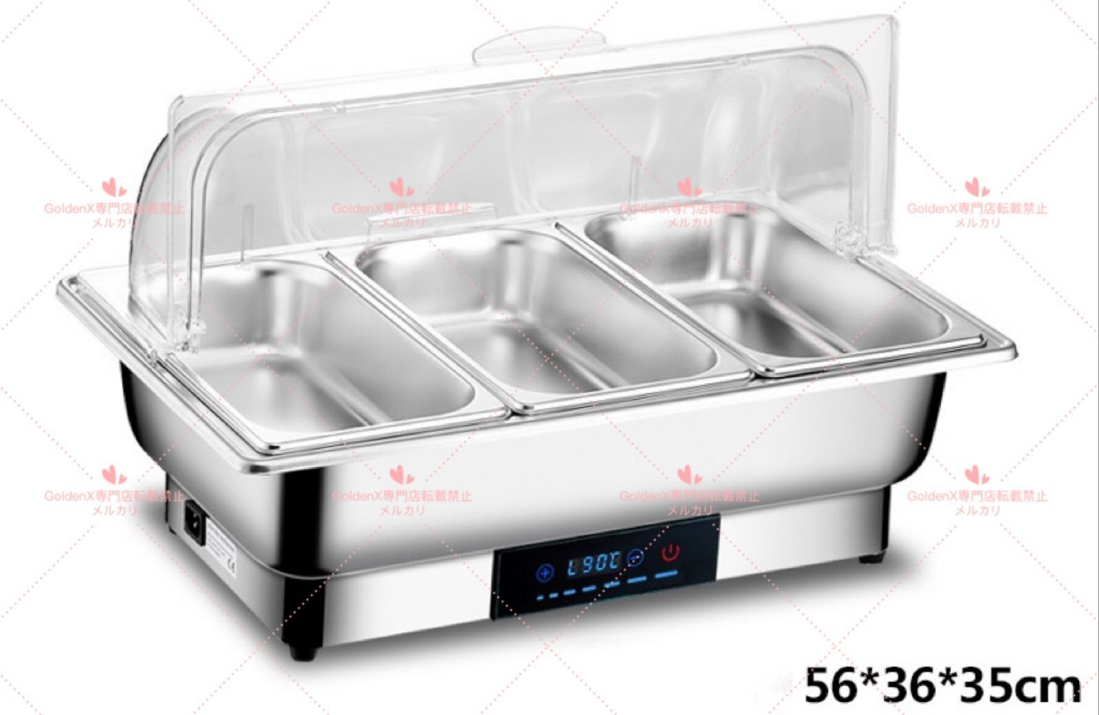 電動 保温器 13.5L 温度調整加熱ウォーマー温度制御 ビュッフェ バイキング ホテル用品 3連 単相 100V