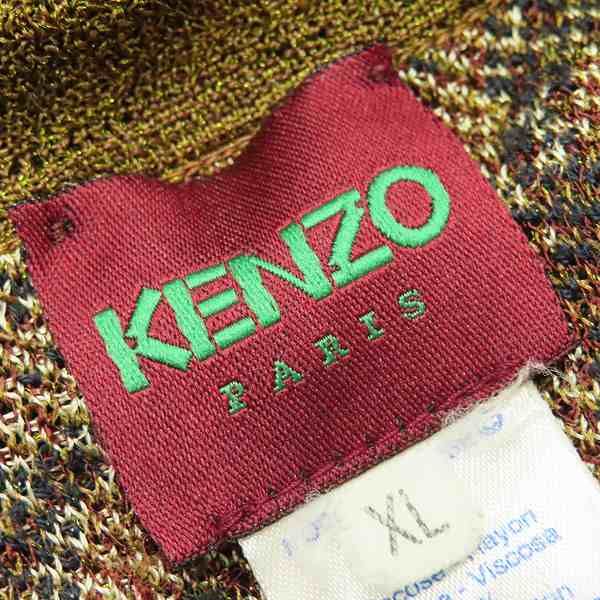 ケンゾー KENZO カーディガン カットソートップス コットンニット ロゴボタン 花柄 総柄 x968104