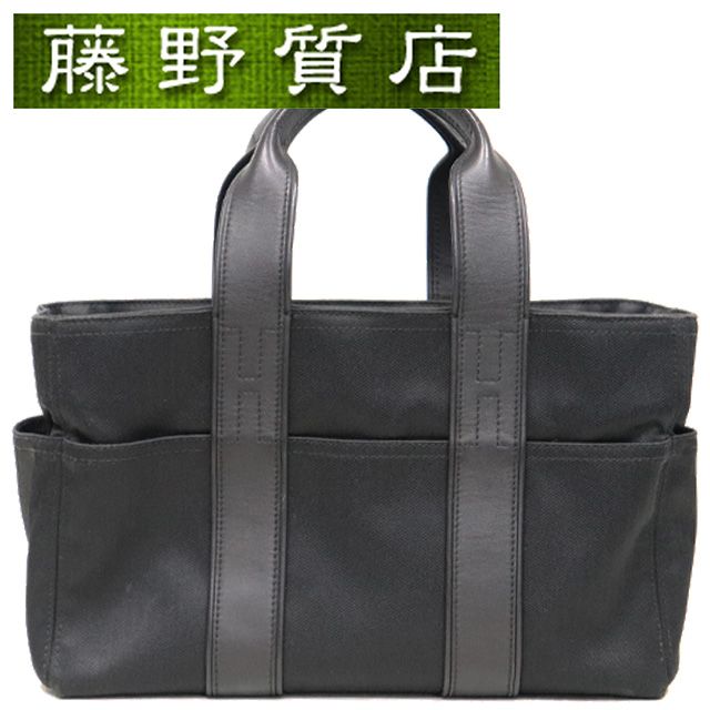 エルメス HERMES アカプルコ PM ブラック キャンバス × レザー