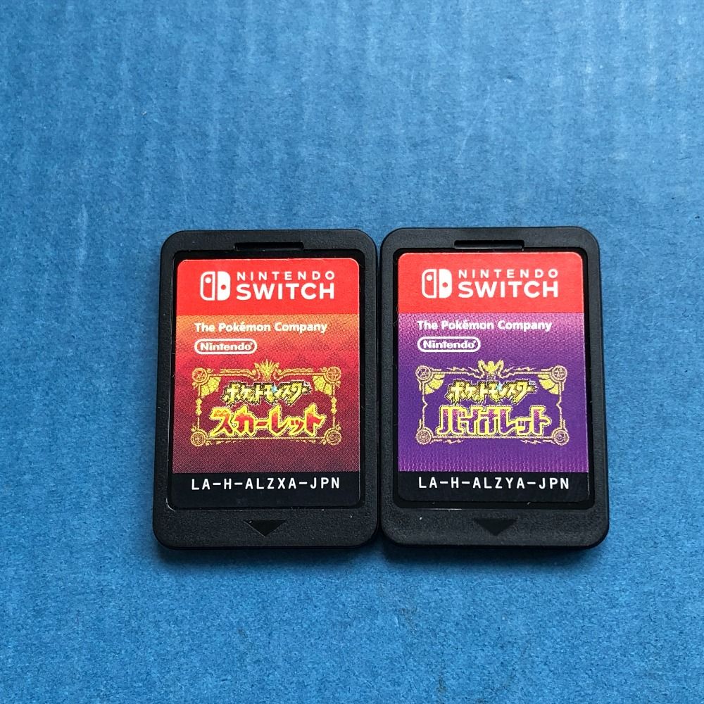 02w14494 Nintendo Switch ポケットモンスタースカーレット|バイオレット ソフトのみ2本セット 起動のみ 済み