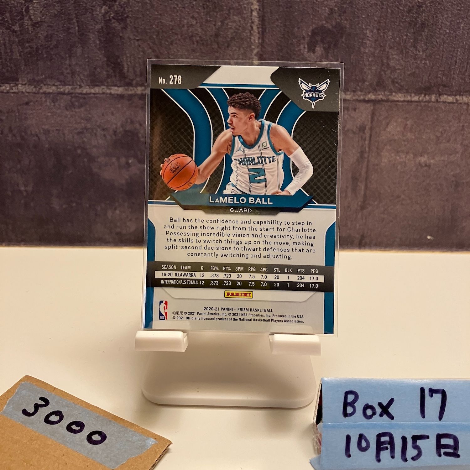 2020 Panini Prizm LaMelo Ball Charlotte Hornets RC ルーキー Rookie 