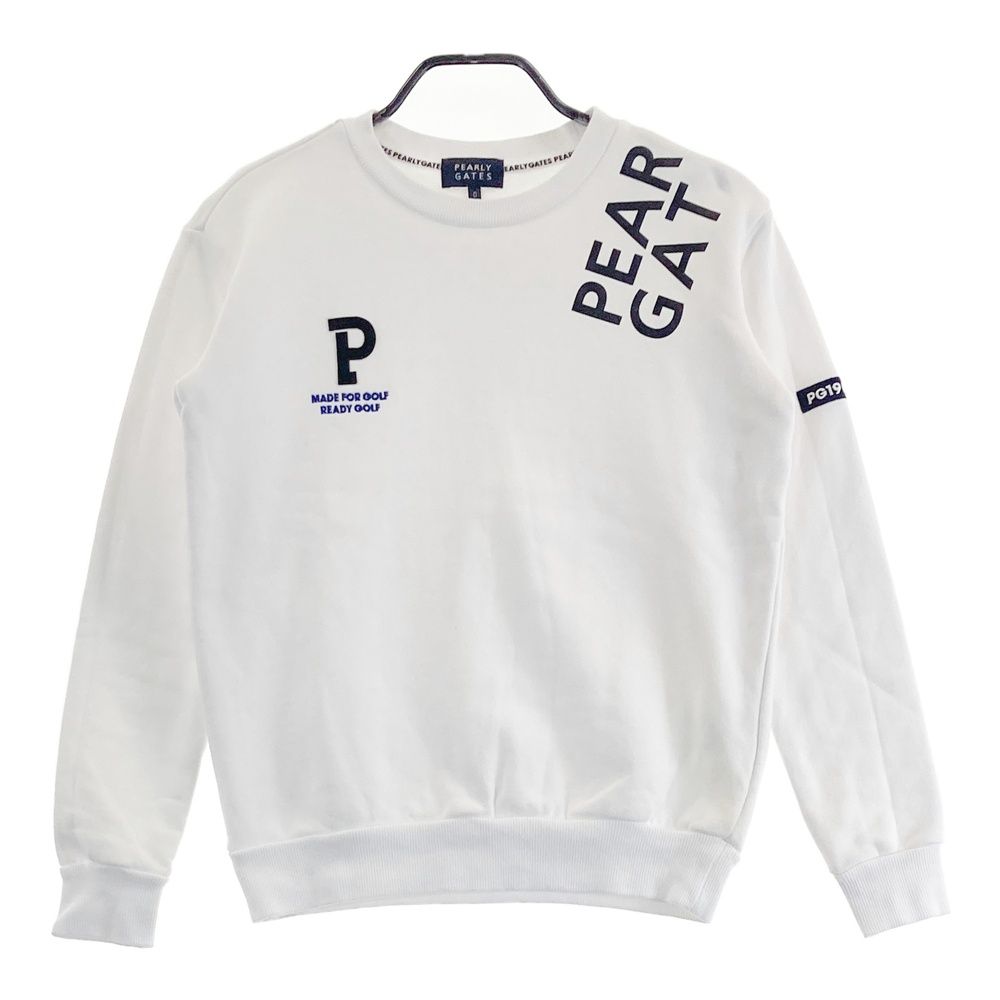 サイズ 0 PEARLY GATES パーリーゲイツ 長袖 スウェットトレーナー ホワイト系 240101527133 ゴルフウェア レディース ストスト