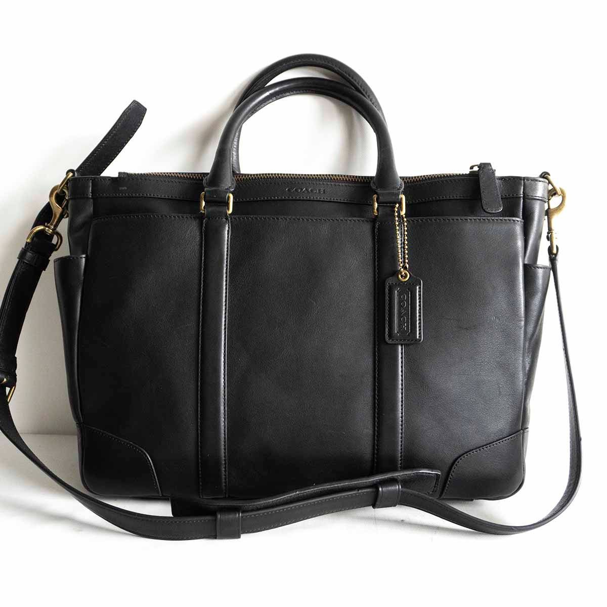 【定番モデル】COACH【71057/メトロポリタン 2way ブリーフケース】ブラック ビジネスバッグ コーチ 2411317