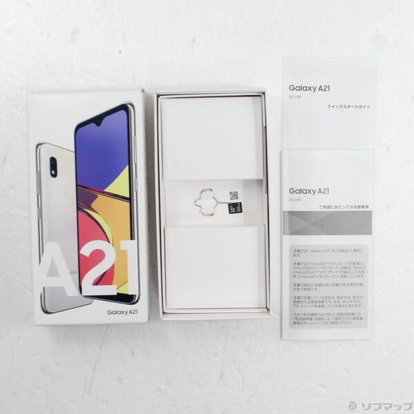 SAMSUNG GALAXY A21 64GB ホワイト SCV49SKU U… NEW Samsung Galaxy A21 SCV49 Android Phone Unlocked 64GB