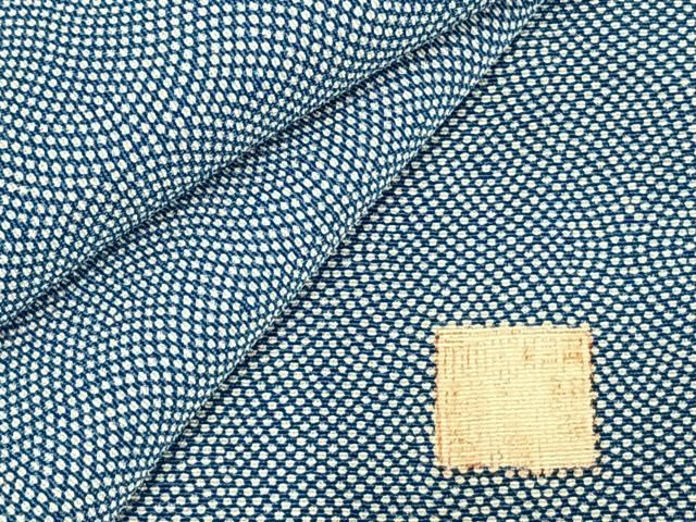 平和屋着物▽服部染工 江戸小紋 単衣 立分銅 正絹 AAAV2615fy