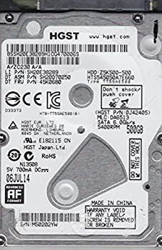 【中古-非常に良い】 hts545050?a7e660 PN 0j42405 MLC da6513 Hitachi 500?GB SATA 2.5ハードドライブ
