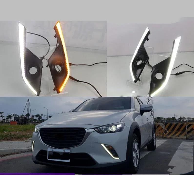 CX-3 2015 2016 2017 2018デイライト-ウインカー DRL LED